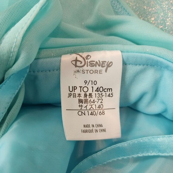 Disney Store Frozen Queen Elsa Glitter Sequin Blue Halloween Costume Dress 9/10 - Picture 7 of 11